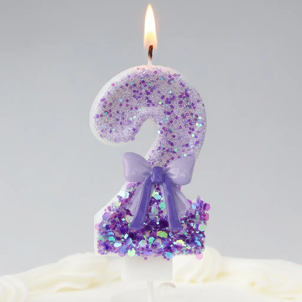 1pcs Purple bow creative birthday cake candles, Bows for cake, suitable for children's birthdays, wedding party decorations, Halloween, Christmas events, party supplies, Cake decorating supplies, holiday parties such as New Year, Valentine's Day