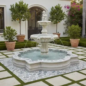 Silver Quartz 12" x 12" Interlock Pebble Tile