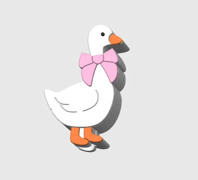 Cute girl goose straw topper Cute girl goose straw topper
