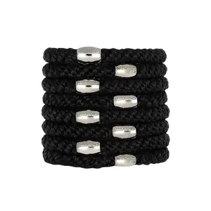 Grab & Go Ponytail Holder, 8 Pack - Metallic Bead