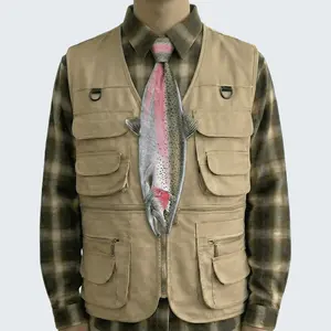 MUS630 3D Printed Cutthroat Trout Fishing Tie - Realistic Fish Necktie for Anglers