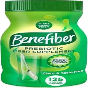 Daily Prebiotic Fiber Supplement Powder for Digestive Health, Unflavored - 125 Servings (17.6 Ounces)