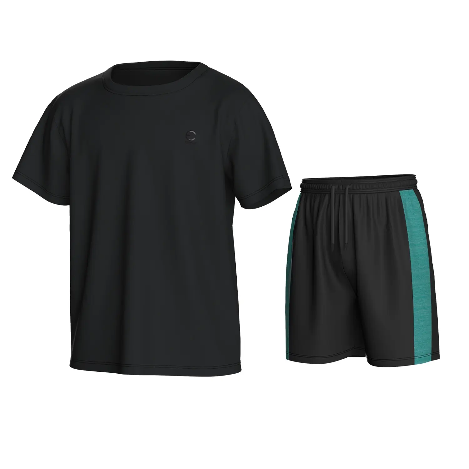 Essenclo Boys Athletic Shorts and Performance T-Shirt Crew Neck Boy Clothes Set, Summer Kids Outfit Size 3-16 (2 Pcs Set)