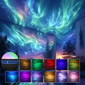 Creative Starry Sky Aurora Projector Lamp, USB Powered Led Projector Lamp with Remote Control, Suitable for Bedroom, Game Room, Home Theater, Room Decor, Home Cinema Projector