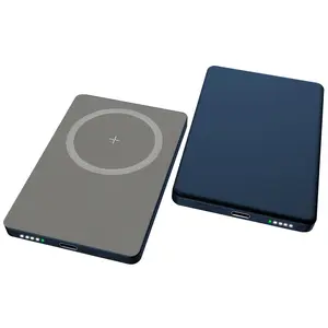 Portable Charger Magnetic 5000mAh Ultra-Thin Battery Pack, Mini Wireless Power Bank Easy to Carry, with 20W PD USB-C Two-Way Charging, Compatible with iPhone 15/14/13/12 Series (Blue).