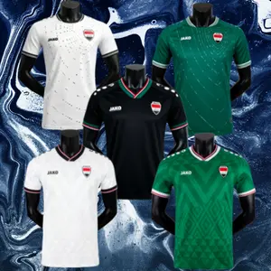 2026 Iraq Style Football Jersey, Lightweight Quick Dry Breathable Sports Tee, Soccer Fan Shirt, Casual Long Sleeve Athletic Top