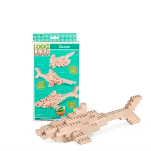 Eco-bricks Wooden Bricks 3 in 1 Ocean Set - Natural, Creative & Guided STEM Play