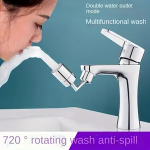 1pc Universal Splash Proof Spout 720 Degree Rotation Gargle Extended Foaming Extender Adapter Foam Nozzle Faucet Aerator Extension Sprayer Attachment
