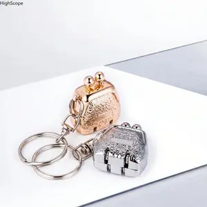 Mini Bag-Shaped Nail Clipper Keychain - Stainless Steel Portable Fingernail Clipper for Travel Daily Use