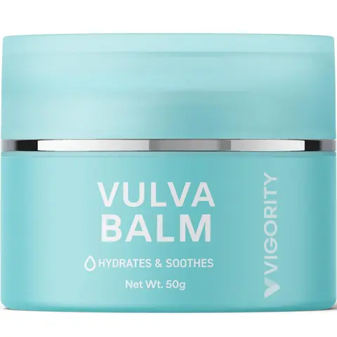 Vigority Vulva Balm - Women's Intimate Wellness Feminine Creams & Moisturizers, Body Care Cosmetic for Menopause Support, Moisturizing Hydrating Relief for Dryness, Itch, Odor, Irritation with Beeswax, Shea Butter, Emu Oil