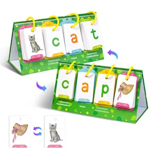 129pcs CVC Word Flashcards - Double Sided Short Vowel Word Flashcards, Phonics Desk Calendar Cards, Sight Words Games Learning Set for Parent-Child Educational Activity Teacher Classroom Homeschool Supplies
