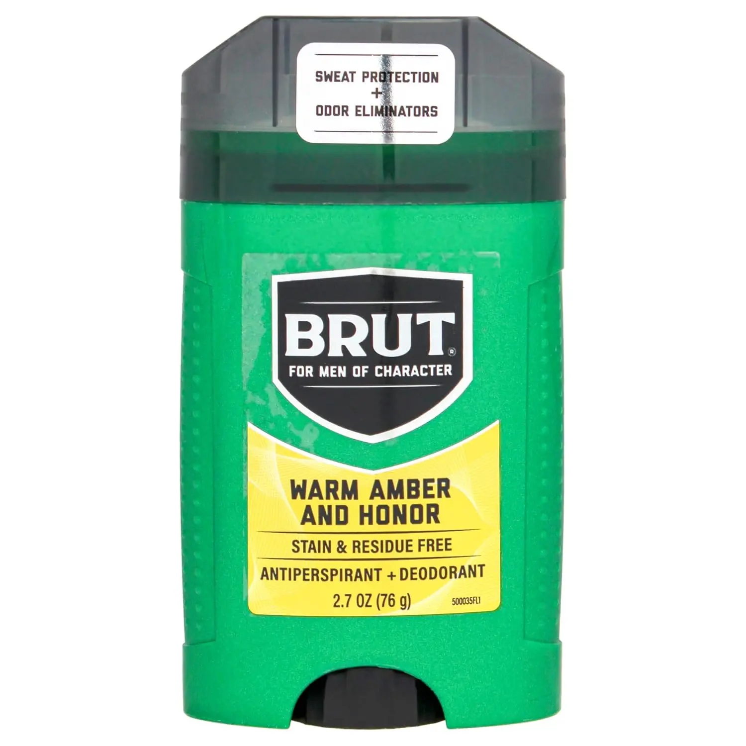BRUT Warm Amber and Honor Antiperspirant and Deodorant - Scented Deodorant Stick for Men - Powerful Sweat Protection - Eliminates Odors - 2.7 oz