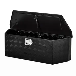 Aluminum Trailer Tongue Box, 36 in x12 in x12 in Heavy Duty Storage With Lock and Keys, Utility Truck Tool Box Storage Organizer, Tool Chest for Pickup Truck Bed, RV