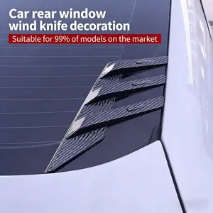 Car Rear Window Louver Decoration, Universal Wind Blade Decorative Strip, Racing Style DIY Decoration, Self-Adhesive Car Louver Modification Exterior Accessories, Universal Car Sticker