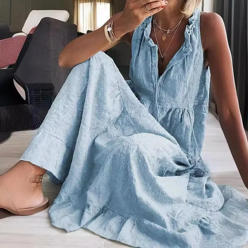 chinese dress ladies Cley Linen Dress in Off-White Off-White / UK 6 / It 38 main image 1
