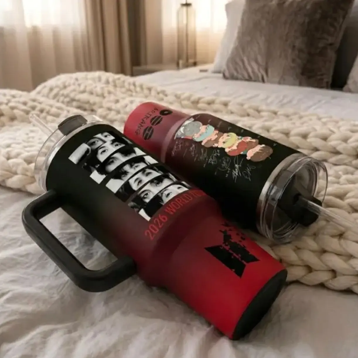 2026 World Tour Inspired Tumbler 20oz 40oz, Concert Fan Travel Mug with Handle, Stainless Steel Insulated Cup, Concert Merch Gift