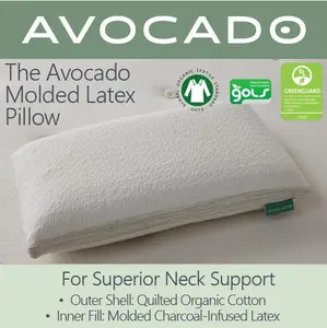 Avocado Molded Latex Pillow Avocado Molded Latex Pillow
