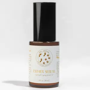 Esther Serum - Organic Plant-Based Natural Retinol Alternative Facial Oil Serum with Bakuchiol, CoQ10, Emu Oil to Smooth Fine Lines, Restore Skin, and Support Graceful Aging Rejuvenation