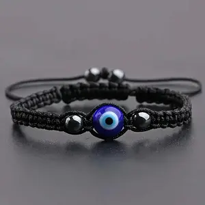 Handmade Braided Rope Evil Eye Protection Bracelet for Women Men Unisex Design with Evil Eye Motif and Braided Rope Material
