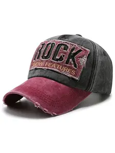 Embroidered Rock Baseball Cap, Trucker Hat, Graphic Trucker Hat,Couple Duck Tongue Cap,Gift Giving