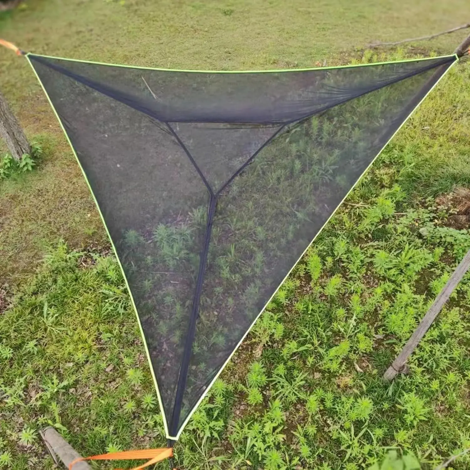 Triangle Hammock,13ft Triangle Camping Hammock, with 3 Ratchet Tie Down Straps and Storage Bag, Max 800 Lbs,Multi Person Portable Hammock for Adults Kids,for Travel Backyard Outdoor Garden Camping