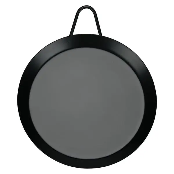 Brent Wood BCM-33 13 in. Carbon Steel Non-Stick Round Comal Griddle, Black