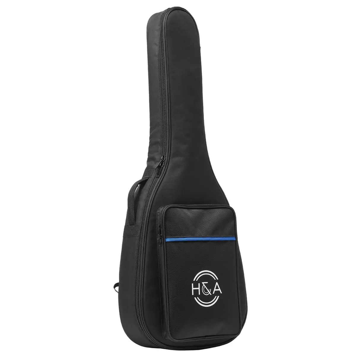 H&A Deluxe Acoustic Guitar Gig Bag - 600d Nylon Construction, Extra Padding for Musical Instrument Protection