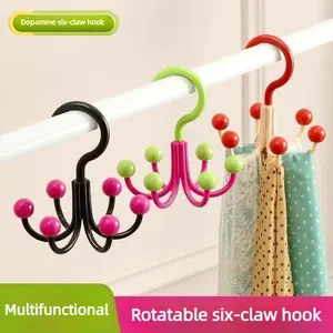 Magical storage hooks, six-pronged rotating wardrobe hooks, rodent repellent.