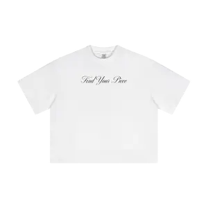 Cursive Cropped TEE White