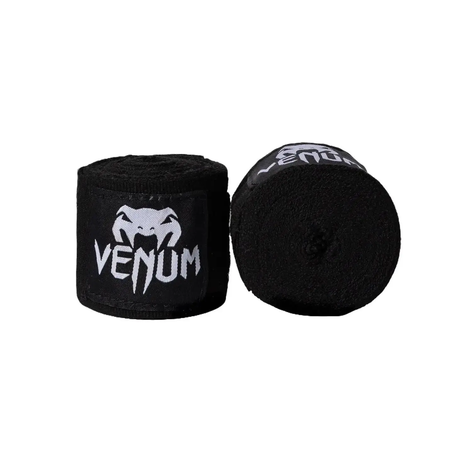 VENUM Kontact Boxing Hand Wraps - Black, 2.5m (98in) - Professional Wrist Protection Equipment for Martial Arts Training