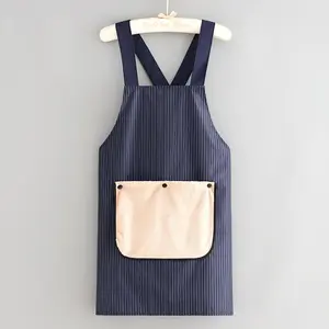 Apron with Pockets for Women and Men Cross Back Design with Towel Machine Washable Kitchen Apron for Cooking Grilling Painting Cleaning Gardening