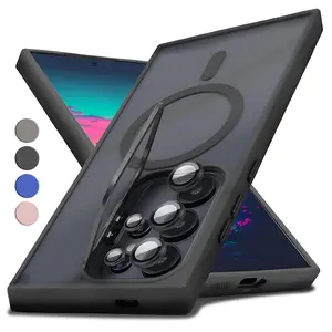 Shockproof Case with Camera Len Cover For Samsung Galaxy S26 S25 Ultra S24 S23 Case Magnetic Bumper Support Mag Safe Charging