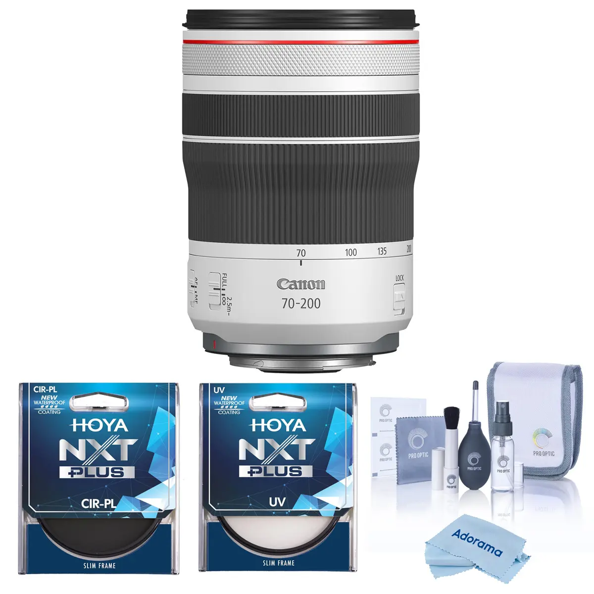 Canon RF 70-200mm f/4 L IS USM Camera Lens - Portable, Compact, Smooth-Performing Bundle with Hoya 77mm UV Filter and CPL Filter