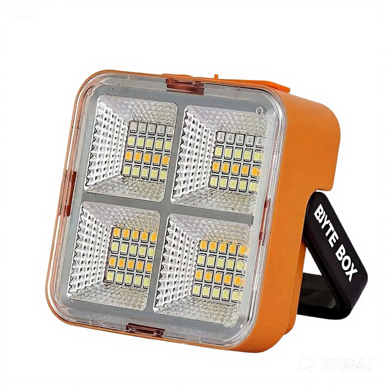 Solar Powered Rechargeable Multifunctional Searchlight - Camping Flashlight, Portable Cordless LED Light with Handle, Emergency Light for Camping Tourism, Portable Cordless Light