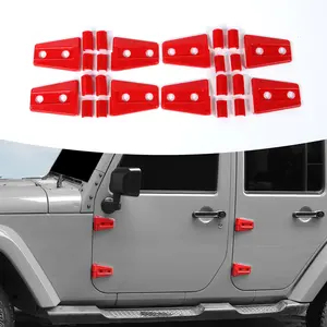 For 2007-2018 Jeep Wrangler JK JKU 4-Door Door Hinge Trim Cover ABS Car carbon fiber