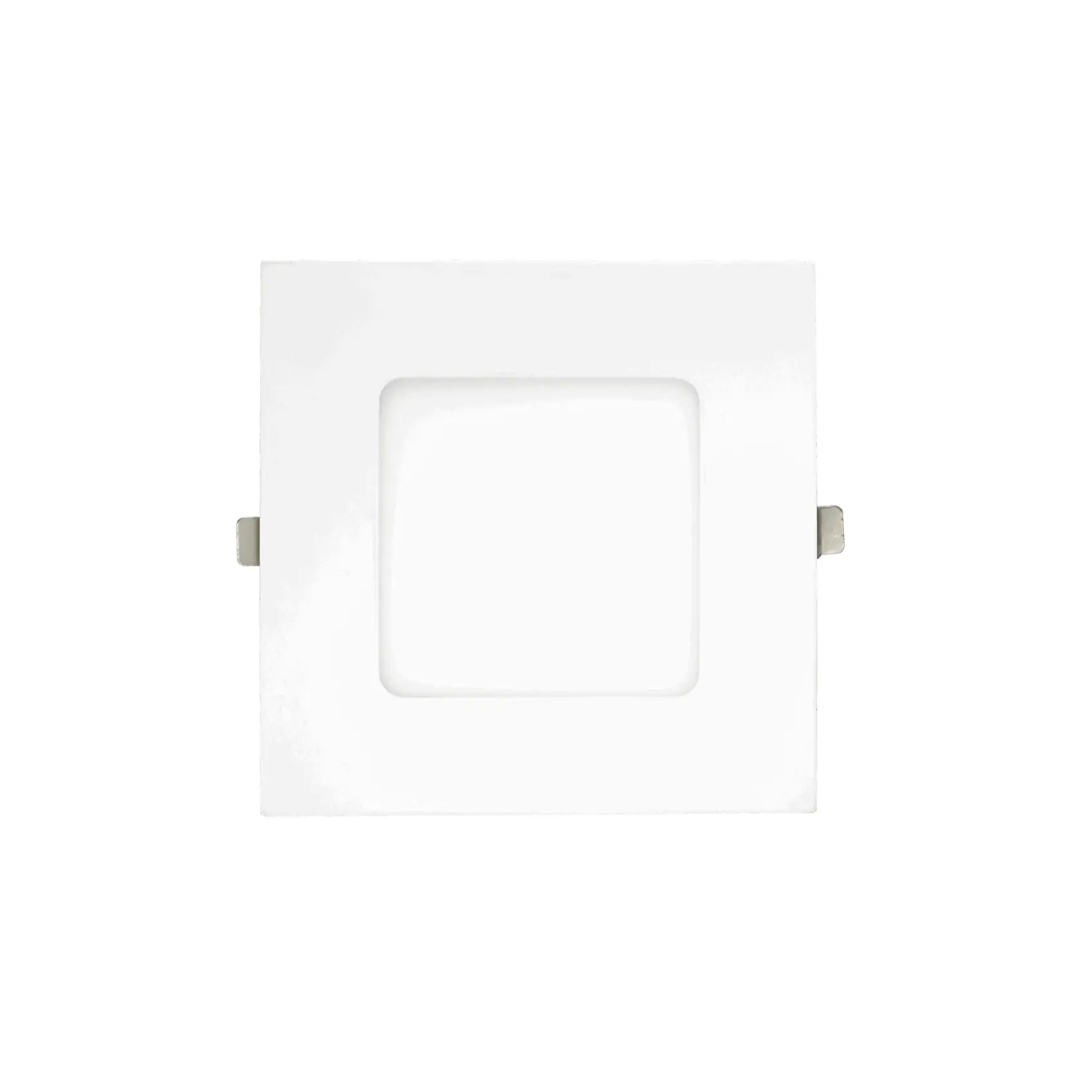 Mesla Lighting 6" Square Slim LED Panel Light - FD6-S3-12W White Housing, FD6-S3-12W-5CCT, 5 CCT Options, Dimmable Adjustable Brightness Line Voltage Recessed Light, Space-Saving Sleek Installation for Adult Indoor Home Improvement