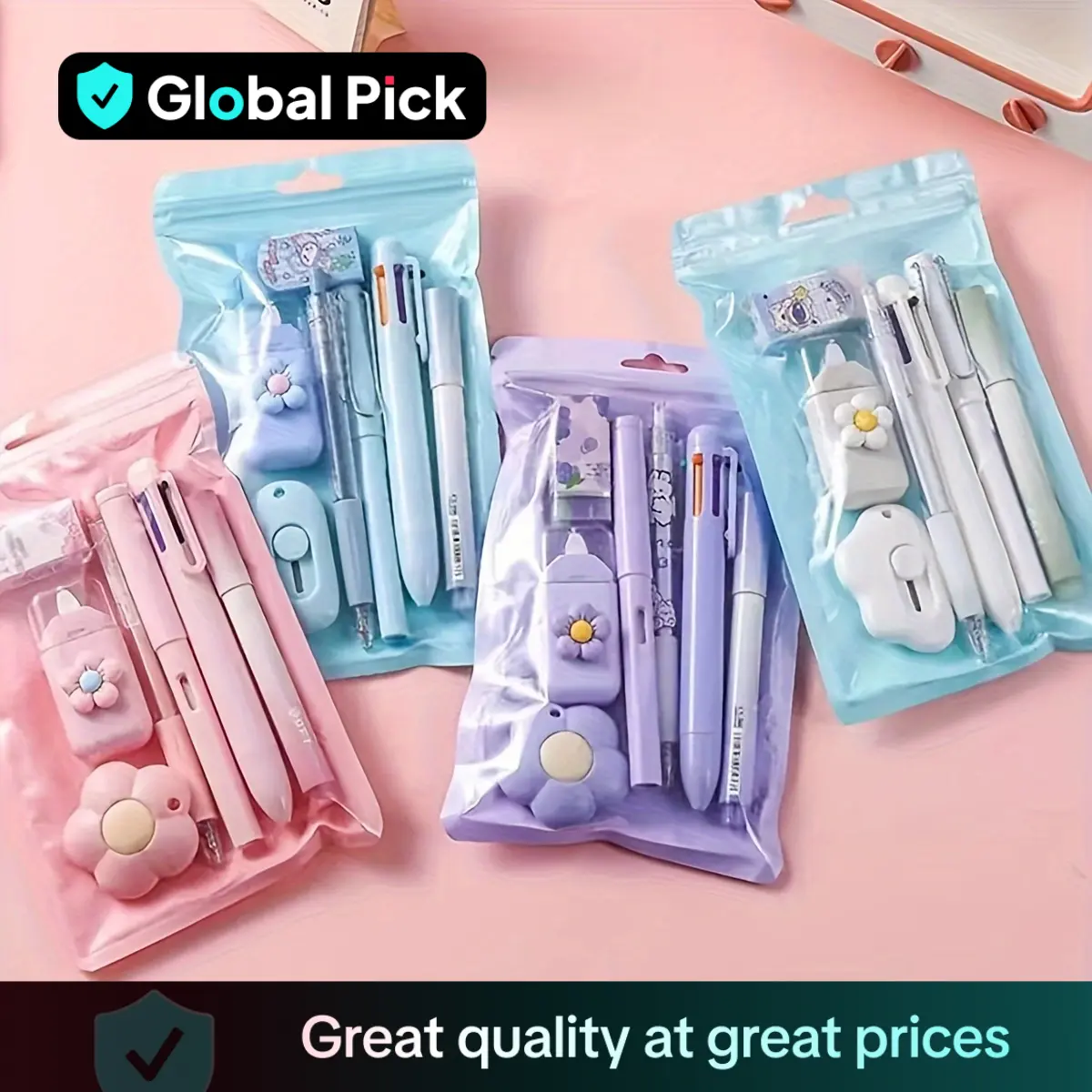 Cute Stationery Set, 1/16 Sets Writing Essentials Set, School Supplies Gift for Student & Stationery Supplies for Home School Office