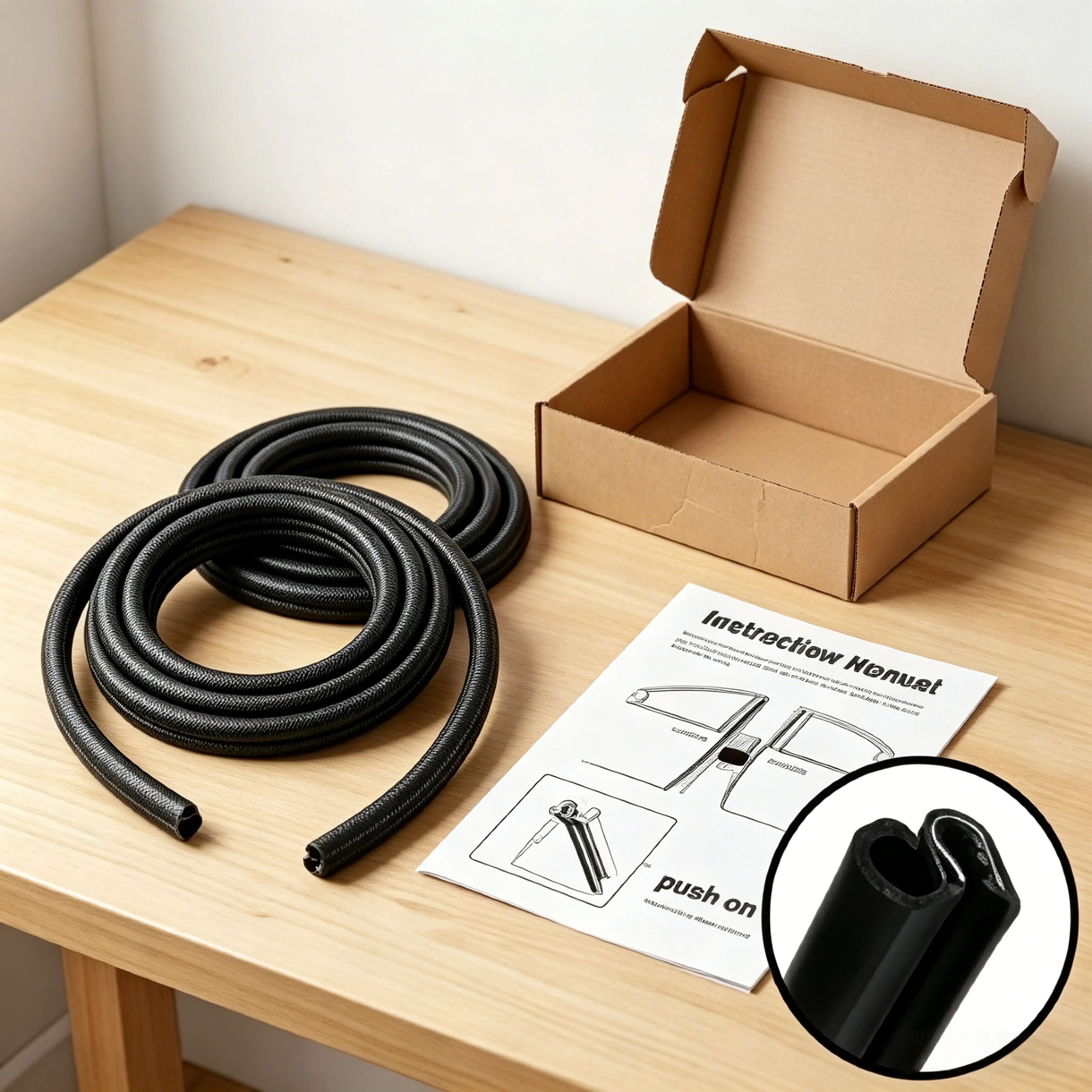 Automotive Door Weather Stripping Car Door Rubber Edge Trim Seal Strip Gasket with Side Car Door Seal for Car Bus Camper Boat RV Truck Doors