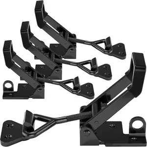 4-Pack Heavy Duty Toggle Clamp Lock, 4003 Style 1320 lbs Capacity Pull Clamp Black Adjustable Quick Release Toggle Clamp Suitable for Smoking Cabinet Box Suitcase Clamp Metal Toggle Lock Set