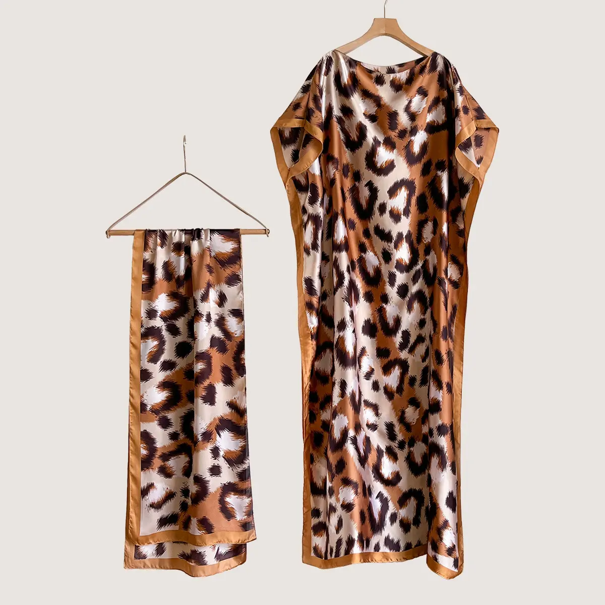 57  Large leopard print brown