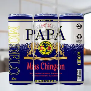 El Papa Mas Chingon Tumbler | 20oz El Papa Mas Chingon Modelo Tumbler with lid | Father's Day Skinny Tumblers Reusable Washable Water Bottles Stainless Steel Coffee Cup | Christmas Birthday Fathers Day Gifts Travel Mug Drinkware Flasks Portable
