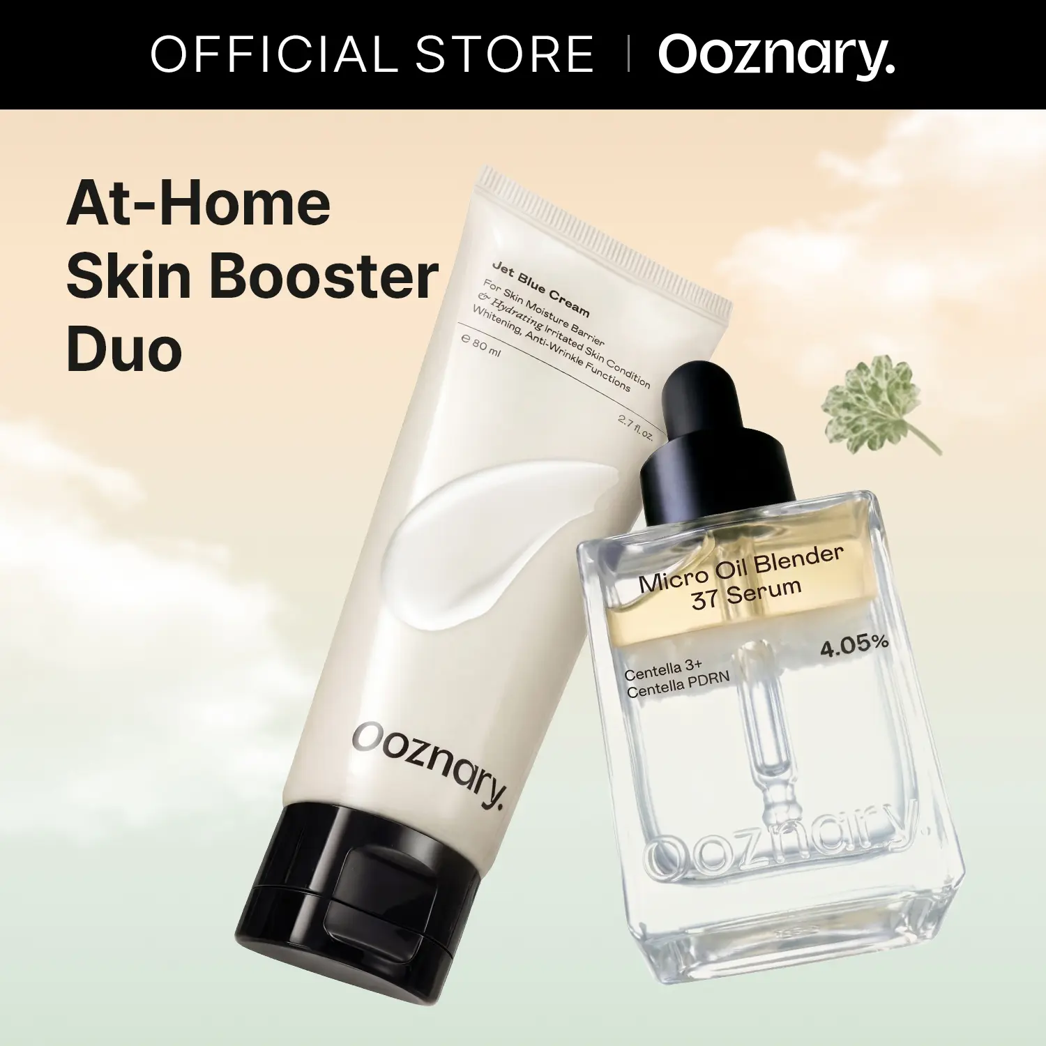 At-Home Skin Booster Duo | Centella PDRN Serum + Skin Barrier Cream | 6 Type Centella, CICA PDRN, Ectoin and OLIGO HA  | Micro Oil for Quick-Absorbing | Damaged Skin Barrier | Made in Korea