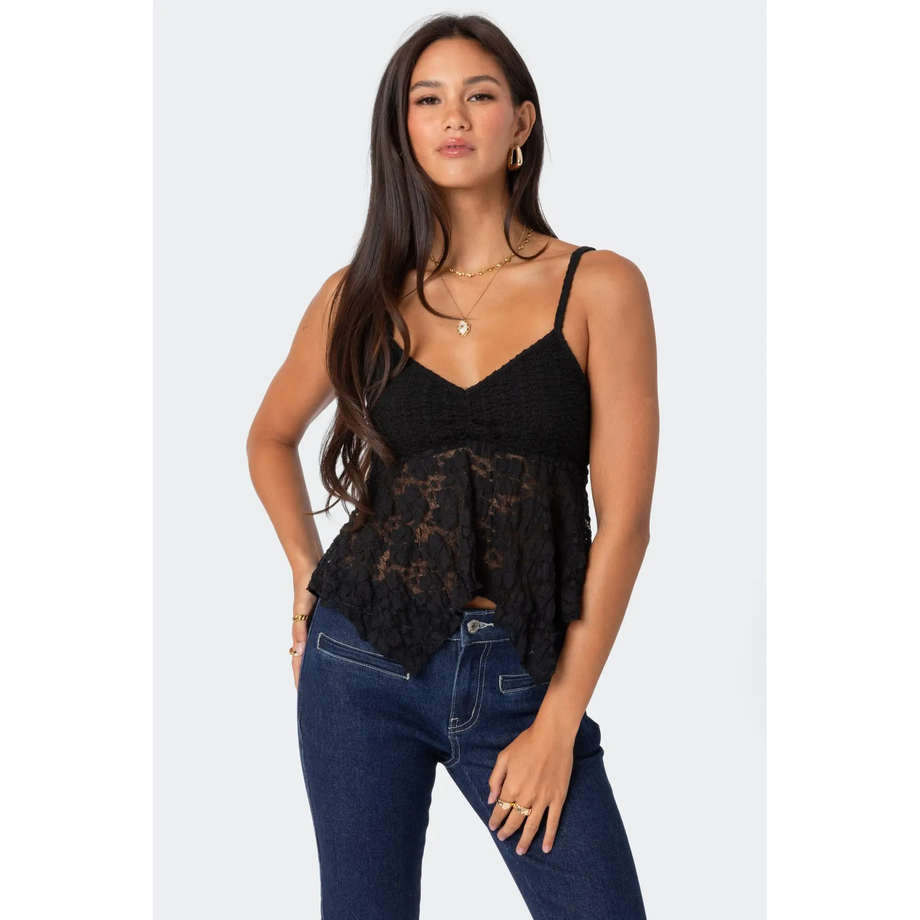 Orchid Sheer Lace Top