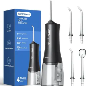 Operan Dental Water Flosser  with 4 Modes and Nozzles Rehargeable Portable Cordless Oral Irrigator for Home & Travel,Gift, Electric Teeth Cleaner, dealsforyoudays
