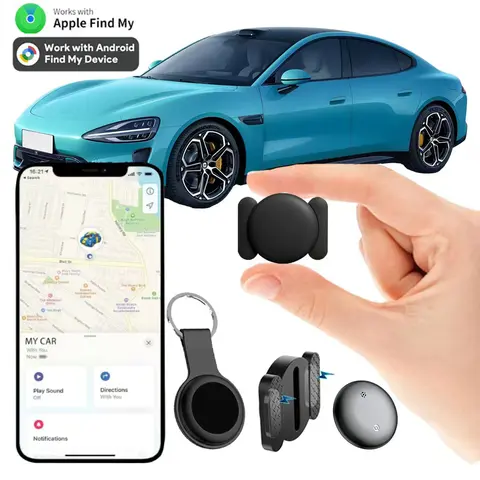 GPS Tracker for Car,Mini Trackers Device with Weatherproof Magnetic Case-No Monthly Fee-Best Hidden GPS Trackers,Anti-lost Device,Works with Apple Find My,For IOS and Android, Outdoorfun,Travel Gadgets