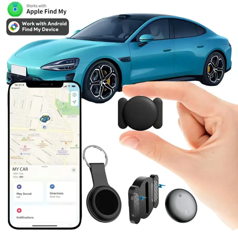 GPS Tracker for Car,Mini Trackers Device with Weatherproof Magnetic Case-No Monthly Fee-Best Hidden GPS Trackers,Anti-lost Device,Works with Apple Find My,For IOS and Android
