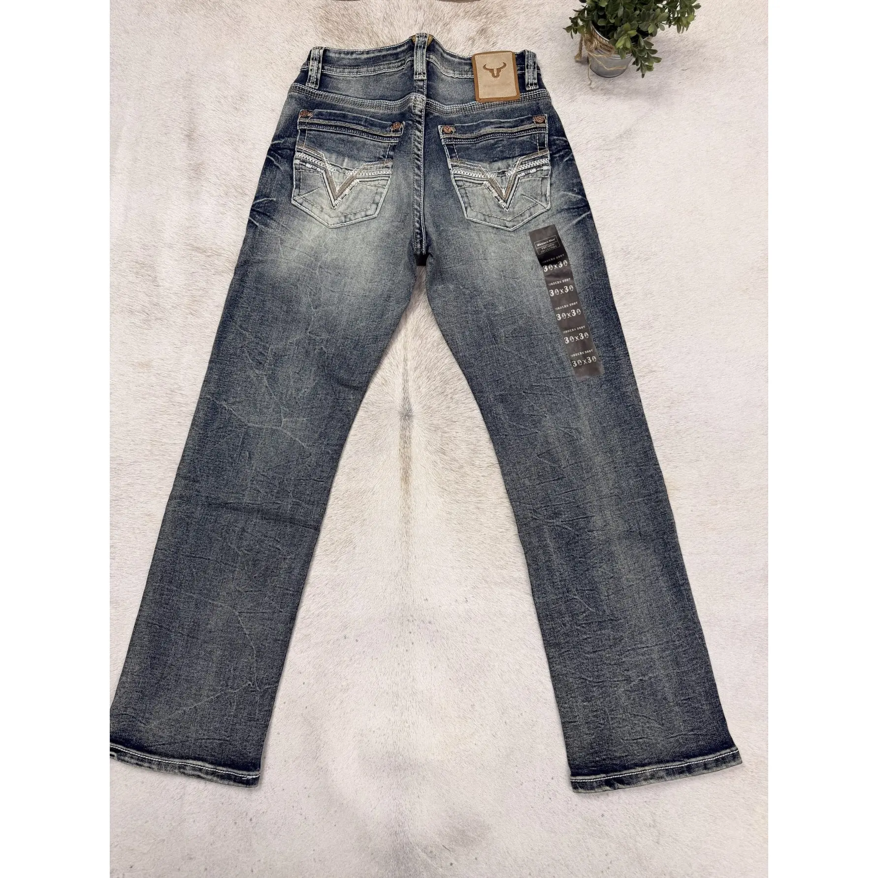Men's Meat Wash Modern Boot Cut  Jeans Style W501
