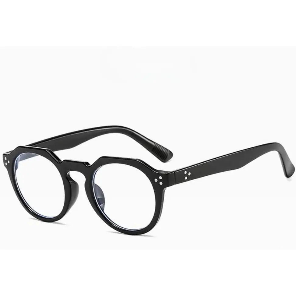 Shiratori Blue Light Blocking Glasses Rice nail irregular polygonFrame for Men