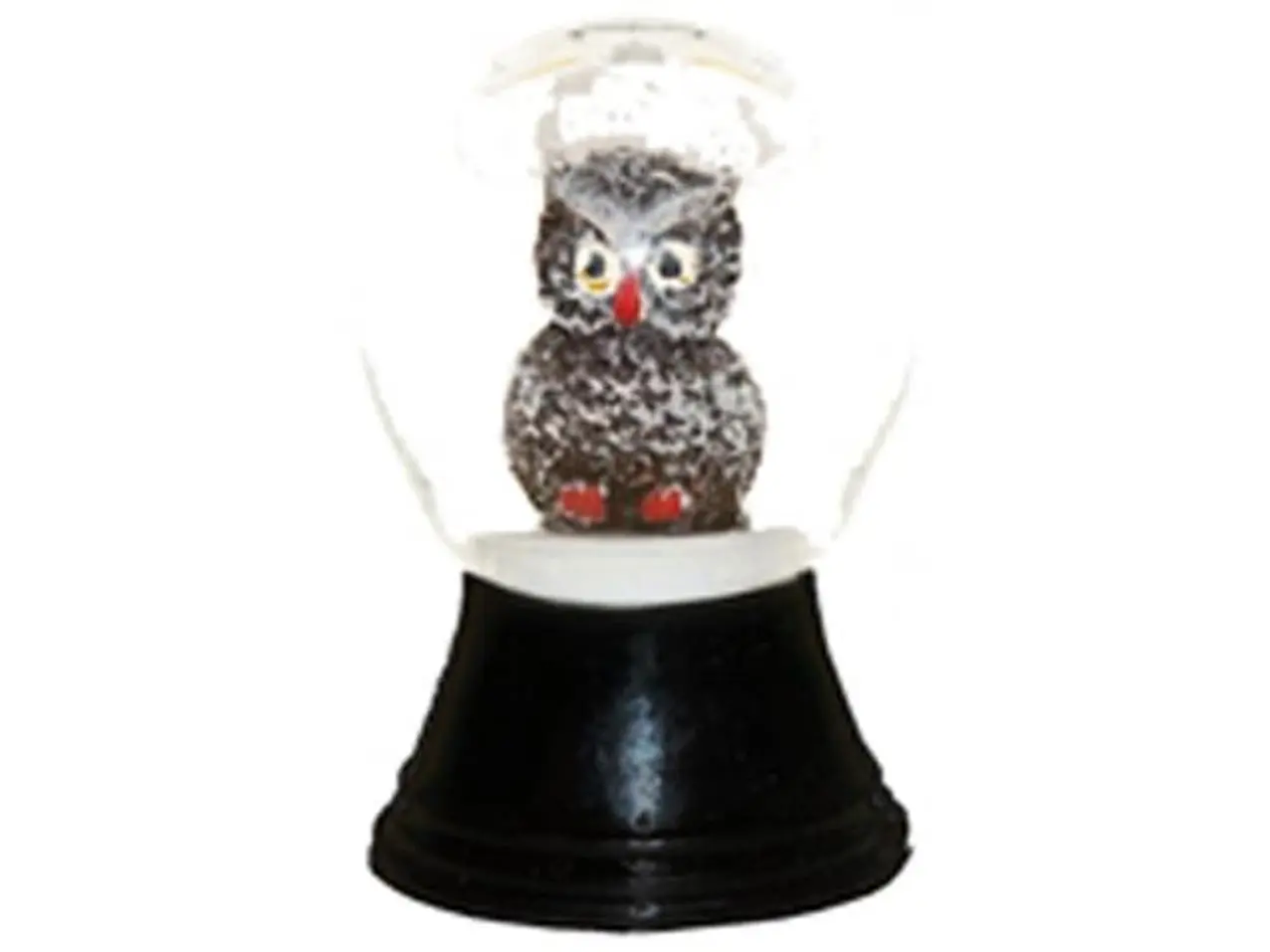 PERZ PR1148 Glass Perzy Snowglobe - Miniature Owl Shaped Figurine, Small Decorative Home Decor, Figurines & Miniatures, Owl Shaped Figurines, 1.5 H X 1 W X 1 D In.