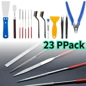 A set of 23 Deburring Tool Kit - 3D Printer Accessories - DIY Engraving, Carving, Cutting, and Material Removal Tools for 3D Model File and Printer Maintenance water based paint